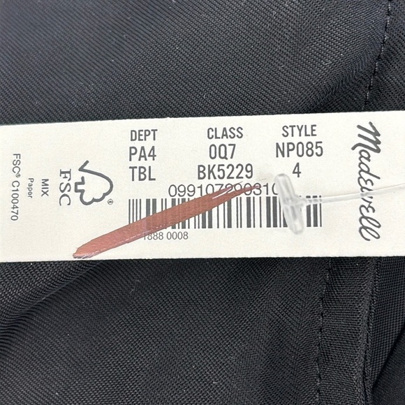 Madewell Crisscross Midi Slip Dress Cupro-Blend in True black size 4 NWT NP085 - Picture 9 of 13